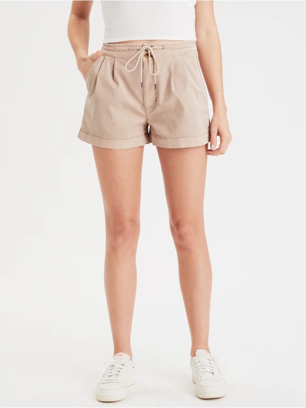 EUC American Eagle Khaki Beige Mid-Length Walking Shorts